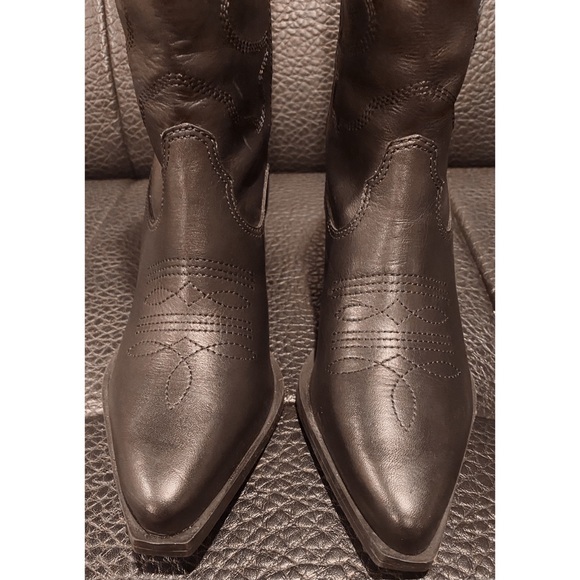 Steve Madden Ladies Western Black Leather Boot Style #20LB03S1 NWOT - Picture 7 of 16